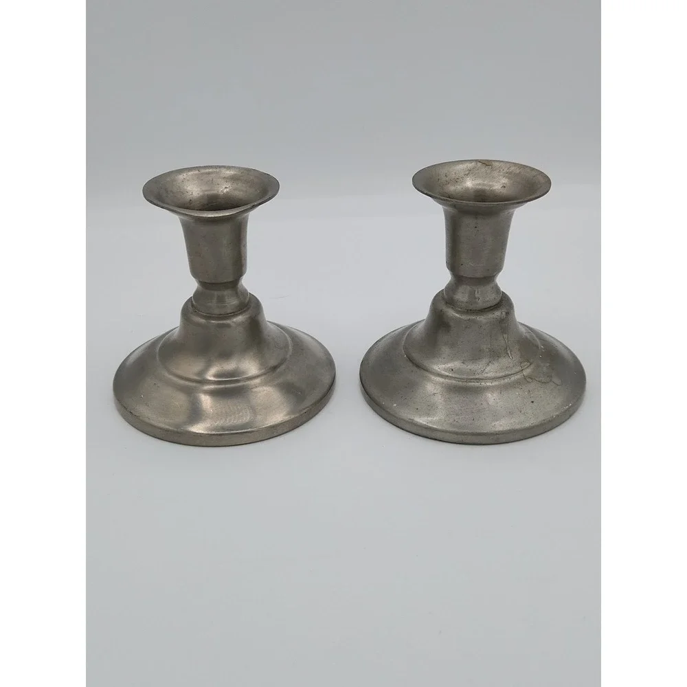 International Pewter Company Candlesticks Set of 2 Candle Holders‎
